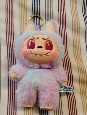 6-inch Babalu Dangler, Series 1 plush toy featuring a Pink, Purp bunny character